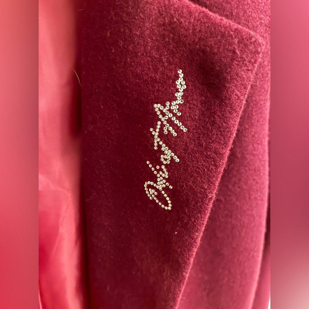 Women's Maroon Coat - Picture 9 of 12